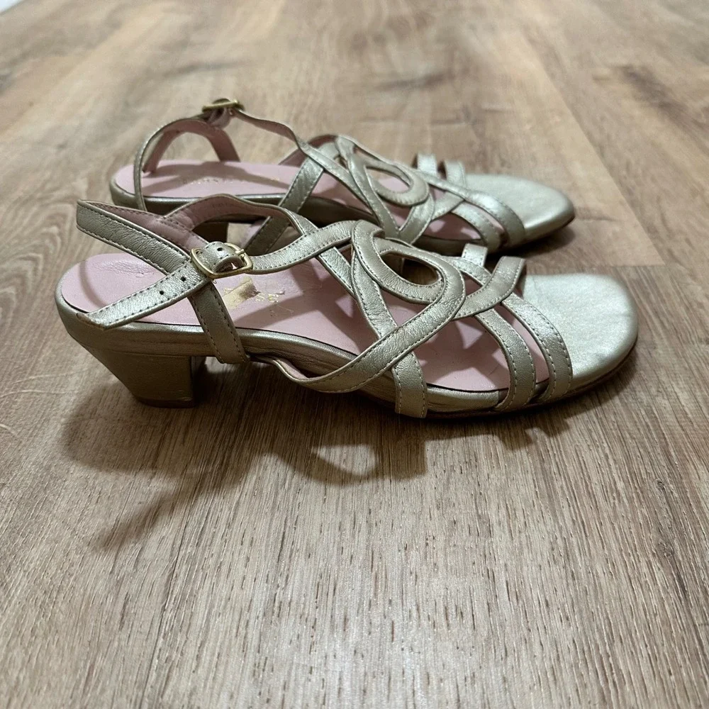 Taryn Rose strappy metallic